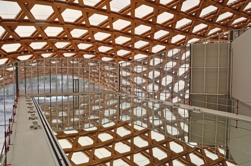 Auf Krüsi-Maschinen massgefertigte Holzbauteile verwendet unter anderem das Centre Pompidou in Metz. (Bild: Holzbau Amann GmbH)
