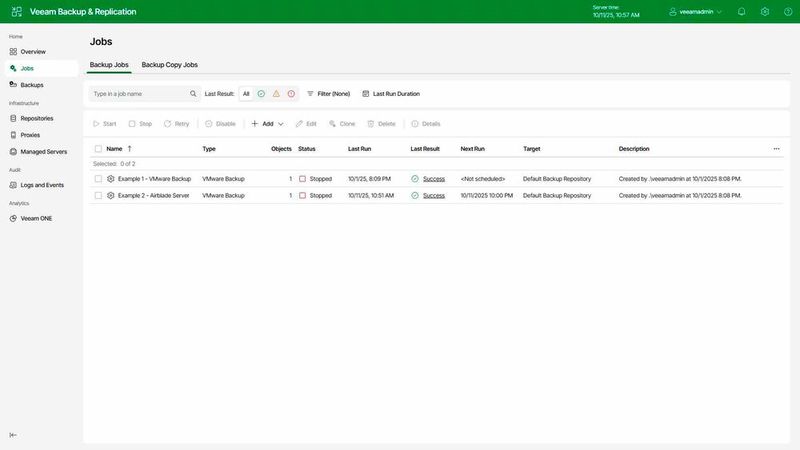 Mit Veeam geschützte Workloads in der neuen Web-Benutzeroberfläche. (Bild: Veeam)