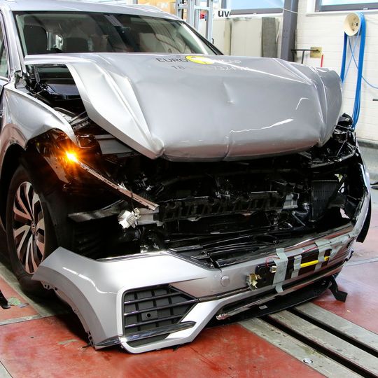 Der VW Touareg brachte es im Euro-NCAP-Crashtest auf volle fünf Sterne.(Bild:  Euro-NCAP)