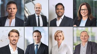 MM Maschinenmarkt hat acht Geschäftsführer gefragt: Wie wird 2026? (Bild: Schneider Electric, Grob, Marcel Helfert, Schunk , Eirich, EDL, Florian Generotzky (DMG Mori), Voss Fluid)