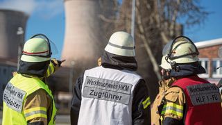 Sicherheit im Einsatz ist in der Stahlindustrie unverzichtbar. (Bild: Hüttenwerke Krupp Mannesmann)