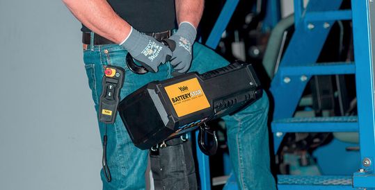 Der Yale Batterystar will immer dann punkten, wenn kein Stromanschluss zur Verfügung steht.(Bild:  Columbus McKinnon)