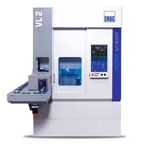 VL-Drehmaschinen stehen mit ihrer integrierten Automation für höchste Performance und niedrige Stückkosten auf kleinstem Raum. (Emag)