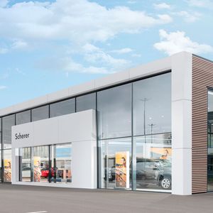 Der neue VW-Showroom der Scherer-Gruppe ...(Bild:  Scherer-Gruppe)