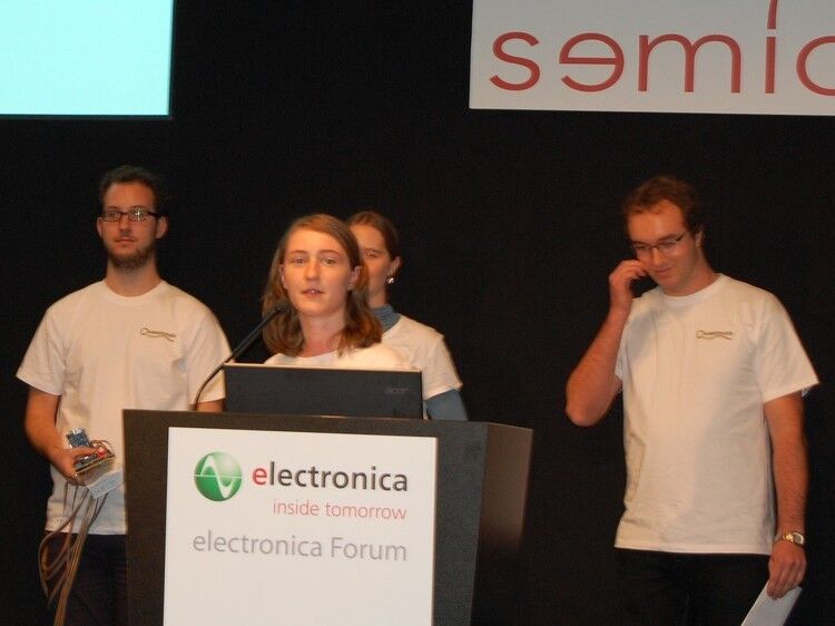 Team Quasimodo bei ihrer Präsentation auf der vergangenen electronica. (Bild: DF)