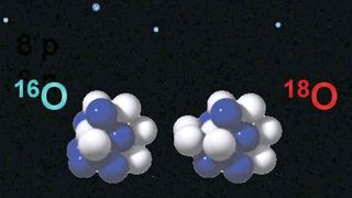 Schwere Sauerstoff-Isotope 18O wurden bis in die untere Thermosphäre (ab 80 km Höhe) nachgewiesen. (Bild: Helmut Wiesemeyer [Collage]: Nasa, Robert Simmon, Nasa GSFC)