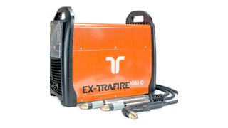 Je nach Leistung können mit der Ex-trafire niedrig-legierte Stähle von 0,5 mm bis 50 mm Materialstärke bearbeitet werden.  (Thermacut)