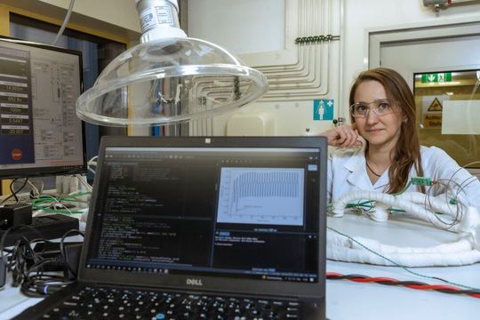 Merit Bodner vom Institut für Chemische Verfahrenstechnik und Umwelttechnik der TU Graz. (Bild:  Lunghammer - TU Graz)