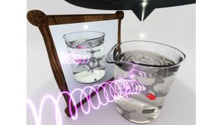 Mit links- oder rechtsdrehendem Röntgenlicht lassen sich die spiegelbildlichen Formen chiraler Moleküle auch in der flüssigen Phase identifizieren. (Bild: Stephan Thürmer/University of Kyoto)