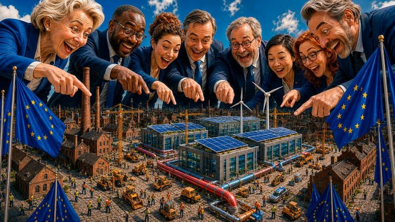 Symbolbild: Die EU-Komission will mit beschleunigten Ausbauzonen für Datacenter, der Förderung europäischer Chips und KI, einer Open-Source-Strategie und einem speziellen Fokus auf den Energiesektor Europas digitale Souveränität stärken.(Bild:  GPT Images 2.0 / KI-generiert)
