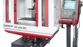 Die Kunzmann Maschinenbau GmbH, Remchingen-Nöttingen, entwickelt, fertigt und vertreibt manuelle und CNC-gesteuerte Universalfräsmaschinen,  Bearbeitungszentren – im Bild die WF600 MC  – sowie ergänzende Automationslösungen. (Bild: Kunzmann Maschinenbau)