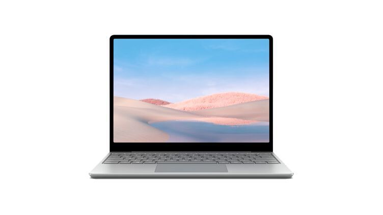 Mit nur 1,11 kg ist der Laptop Go der leichteste Laptop der Surface-Familie. Im Zusammenspiel mit dem 12,4-Zoll-Touchscreen eignet er sich perfekt für unterwegs. (Microsoft)