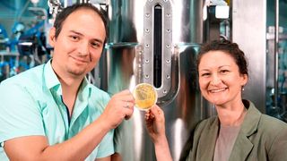 Dr. Lena Hochrein entwickelt mit der BMFTR-Nachwuchsgruppe Tailor der Uni Potsdam maßgeschneiderte Hefen. Und das Team um Professor Ruben R. Rosencrantz vom Fraunhofer IAP sorgt für das Scale-up der Bioprozesse. So will man wichtige Industriezweige nachhaltiger machen ... (Bild: A. Tafazoli Yazdi)