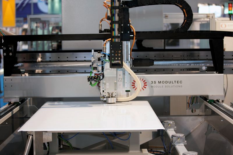 Produktionsanlage für Solarmodule von 3S Modultec, einem Mitglied der Meyer Burger Gruppe. (Bild: Messe München GmbH)