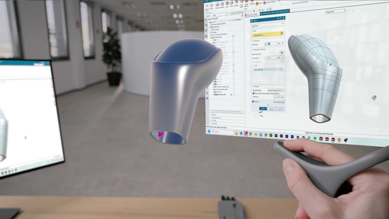 Augmented Reality (AR) und Virtual Reality (VR) werden laut Peter Scheller immer mehr in die Entwicklungs-Programme integriert, man spricht bei Siemens von Immersive Engineering. Das hilft, komplexe Bauteile schon sehr früh im Entwicklungsprozess besser zu visualisieren, zu überprüfen und mit ihnen zu interagieren. (Bild: Siemens)