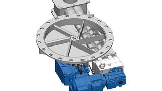 3D-Grafik des Mehrwellendosiergeräts DDMG für schwer fließende Produkte (Bild: Derichs)