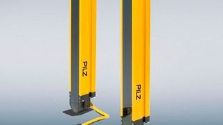 Als Welt-Neuheit präsentiert Pilz auf der Hannover Messe 2016 die Lichtgitter PSENopt II, die als Lichtgitter Typ 3 Anwendungen der Sicherheitskategorie PL d nach IEC/EN 61496 ermöglichen. (Bild: Pilz / Photodesign)
