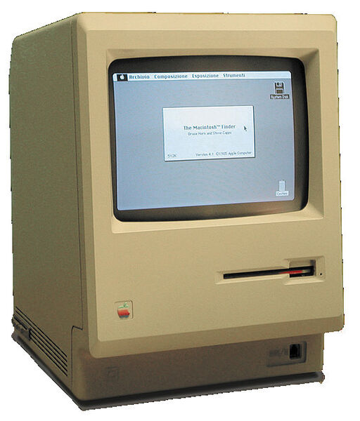 Der Urahn: Der 128K war der erste einer langen Reihe von Macintosh All-in-One-PCs (Wikimedia)