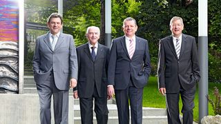 Die Gesellschafter der Kirchhoff Gruppe (v.l.): Dr. Johannes F. Kirchhoff, Dr.-Ing. Jochen F. Kirchhoff, J. Wolfgang Kirchhoff und Arndt G. Kirchhoff. (Kirchhoff)