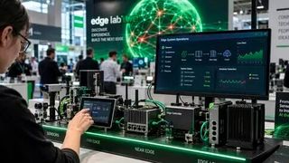 Edge Computing: Auf dem edge lab LIVE! der electronica 2026 zeigen Live-Demonstrationen, wie sich Embedded-Hardware, industrielle Kommunikation und Edge AI in vernetzten Systemen kombinieren lassen. (Bild: Messe München)