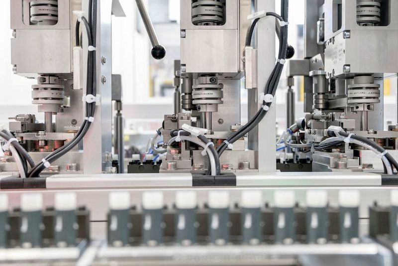 PIA entwickelt und fertigt Montageautomationssysteme, wie zum Beispiel Rundtaktanlagen, Längstransfersysteme, Sonderanlagen und Roboterzellen. Hier im Bild zu sehen ist die Lanzettenmontage. (PIA Automation Amberg GmbH)