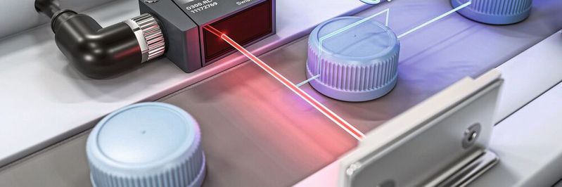 Sensoren mit exakt referenziertem Lichtstrahl: Das spart Zeit bei der Konstruktion und vereinfacht die Montage.(Bild:  Baumer)