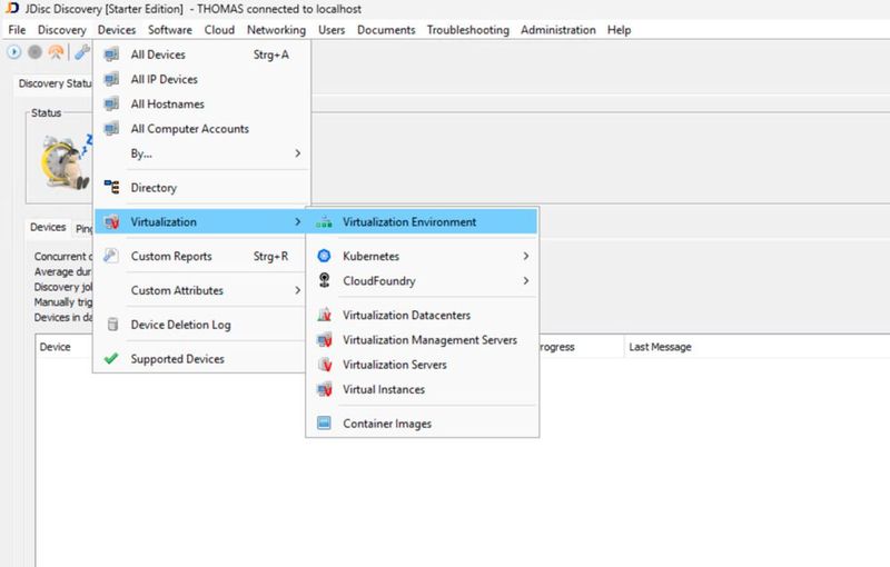 JDisc Discovery und virtuelle Umgebungen. (Bild: Joos - JDisc)
