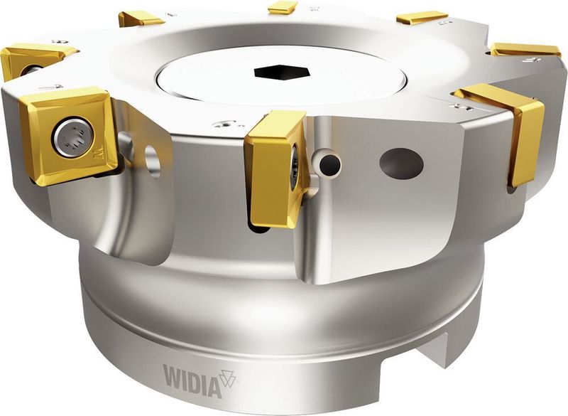 Hailed as one of the very few 8-edged double-sided milling lines with genuine 90° milling, the VSM890-12 has been increased with the arrival of its new MM insert geometry.  (Widia)