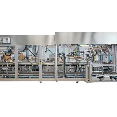 Die modulare Verpackungslinie von Gampack ist mit Hochgeschwindigkeitrobotern ausgestattet, um süßes Gebäck sehr schnell zu verpacken. (Bild: Gampack Group)