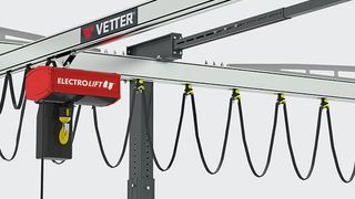 Das neue Kransystem Vetter-„ErgoLine“ will durch beispiellosen Bedienkomfort überzeugen. (Vetter)