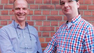 Dirk Steinhauer (links) und Torsten Hildebrandt (rechts) übernehmen gemeinsam die Leitung des neuen Standortes von Simplan in Bremen. (Simplan)