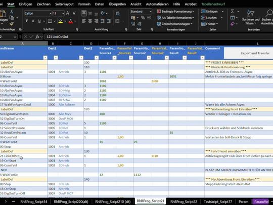 Excel statt Codes: 200 statt 4000 Zeilen. Auf Basis der Low-Code-Programmierung müssen Waschprogramme nicht länger hartkodiert werden. Das Ausfüllen einer Excel-Tabelle genügt.(Bild:  Mitsubishi Electric)