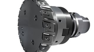 Jetzt schon kennenlernen, kaufen ab Oktober! Maximill SEC12 heißt ein neuer Ceratizit-Planfräser, der auch saugen kann! So bleiben Bauteil-Innenräume spanfrei. (Ceratizit)