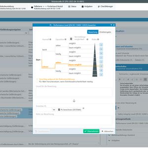 Berechnung des Performance Levels in Safexpert 10.(Bild:  IBF Solutions GmbH, Screenshot aus Safexpert 10.)