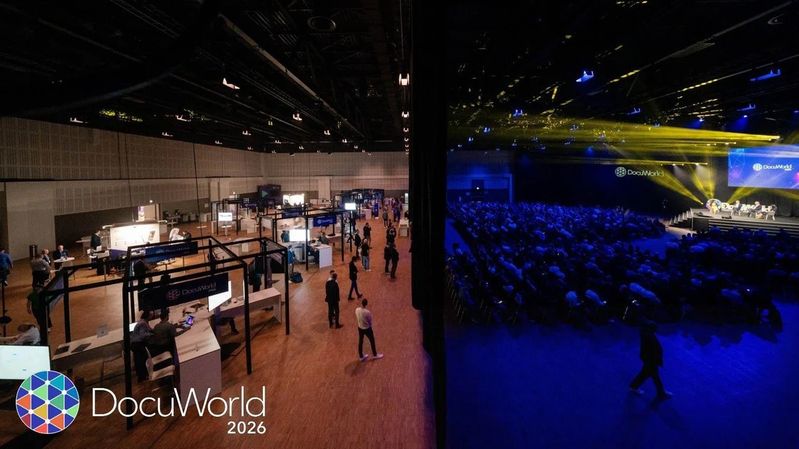 Die DocuWorld in Berlin am 22. und 23. April besuchten 900 Partner aus 40 Ländern.(Bild:  DocuWare)