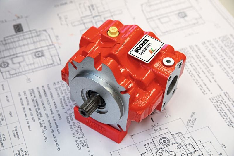 Niedrige Lärmentwicklung, hohe Leistungsdichte und höchste Effizienz machen die AX-Pumpen zur optimalen Leistungsquelle für Ihren elektrohydraulischen Neben­antrieb (eh-PTO). (Bild: Bucher Hydraulics)