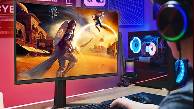 Der neue QHD-OLED-Monitor AOC Gaming Q27G4ZD schließt mit einer Bildwiederholrate von bis zu 280 Hz die Lücke zwischen den OLED-Modellen Q27G4ZDR mit 360 Hz und dem 240-Hz-Monitor Q27G4SDR.(Bild:  AOC)