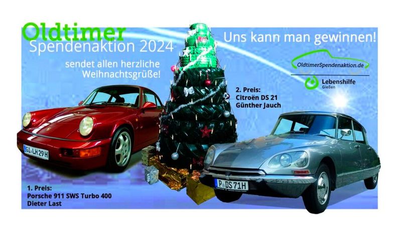 Auch in diesem Jahr kann jeder, der minstens 5 Euro spendet bei der Lebenshilfe Gießen wieder einen wertvollen Oldtimer gewinnen. In diesem Jahr einen von 14.(Bild:  Lebenshilfe Gießen)