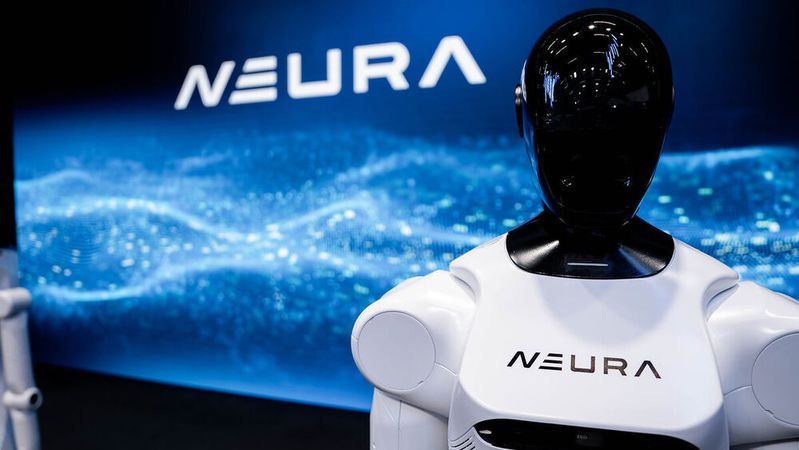 Der Neura 4NE1, hier auf der Automatica 2025, wird in einer neuen Generation präsentiert.(Bild:  Neura / David Reger)