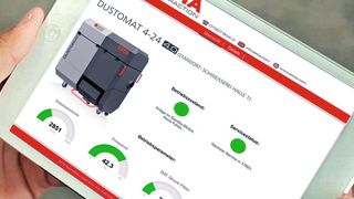 Absaugsysteme mit 4.0-Modul – Anlagenüberwachung auch via Tablet möglich (Bild: Esta)
