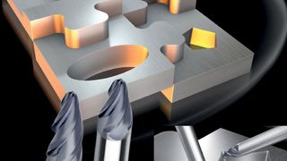 Werkzeug- und Formenbauer aufgepasst: Aufgrund der Bogensegment-Frästechnologie eröffneten sich mit den neuen Curvemax-Fräsern von Innovatools neue Anwendungsfelder: So seien damit auch Hinterschnitte, Freiformflächen und variable Anstellwinkel prozesssicher zu realisieren.  (Innovatools)