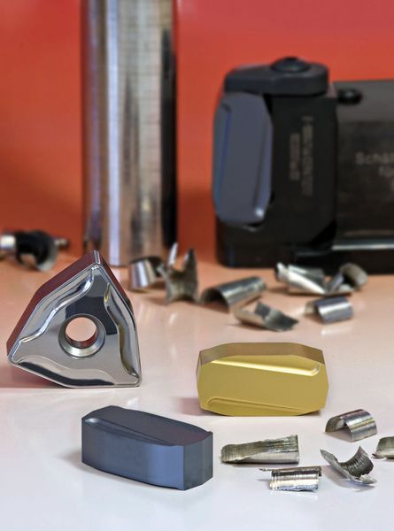 Bild 3: Neue Schneidstoffsorten wurden mit speziellen Geometrien für die Schwerzerspanung von Hochleistungswerkstoffen gepaart.  Bild: Ceratizit (Archiv: Vogel Business Media)