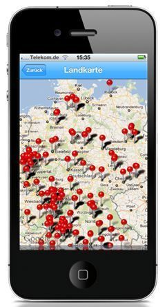 Ortskundig: Die Landkarte zeigt, zu welchem Event sich möglicherweise ein Abstecher lohnt. (Archiv: Vogel Business Media)