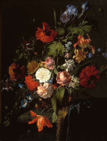 Rachel Ruysch (1664-1750), „Blumen in einer Vase