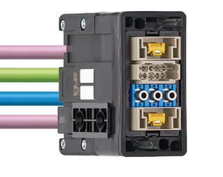 (In der Entwicklung von Module Connect startete Igus eine Kooperation mit Harting. Aus seinem Programm stellt Harting 100 Einsätze passend für den Module Connect bereit. Bild: Igus GmbH)