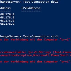 Abbildung 1: In der PowerShell können Administratoren mit "Test-Connection" Fehler in der Netzwerkverbindung von Servern feststellen.