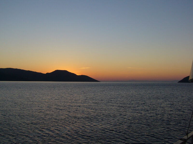 Gleich bei der Ankunft gab es den ersten schönen Sonnenuntergang. (ALSO/Samsung)
