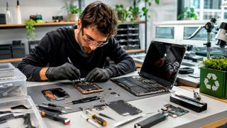 Das Recht auf Reparatur gilt nicht nur für Weiße Ware, sondern auch für Smartphones, Tablets, Notebooks & Co. (Bild: Dall-E / KI-generiert)