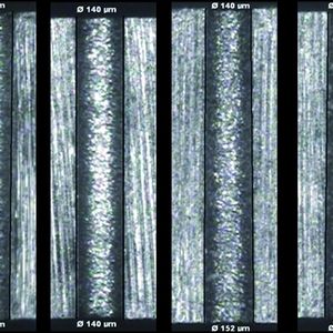 Bild 2: Mit dem Mikrobohren lassen sich auch konische Bohrungen herstellen. Die maximale Konizitätsänderung pro mm Bohrtiefe beträgt ±30 µm.