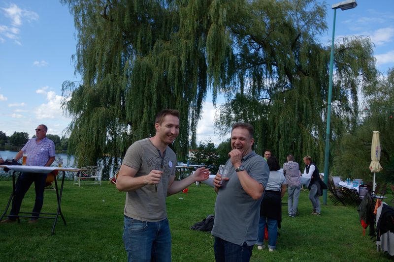 Lachen ist gesund, (l.) Philipp Krähenbühl, Littlebit, und Christian Czupalla, Western Digital. (Bild: IT-BUSINESS)